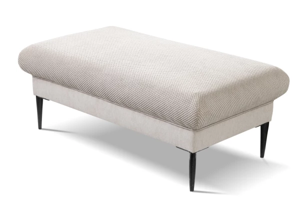 Obdĺžny taburet Romeo, béžová štruktúrovaná látka