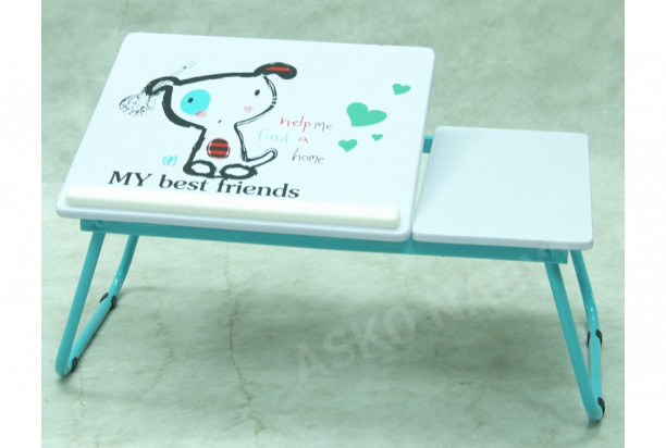 Polohovateľný prenosný stolík Laptop, motív psík