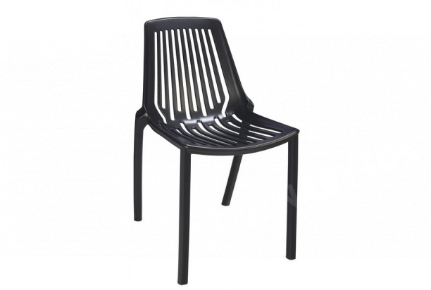 Jedálenská stolička Linear, čierna