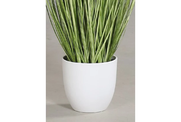 Umelá rastlina v kvetináči Zebra tráva 115 cm, zeleno-biela