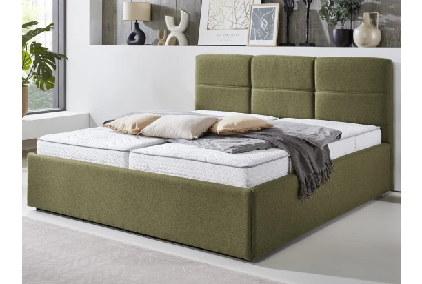 Posteľ Domango 180x200 cm, olivovo zelená látka