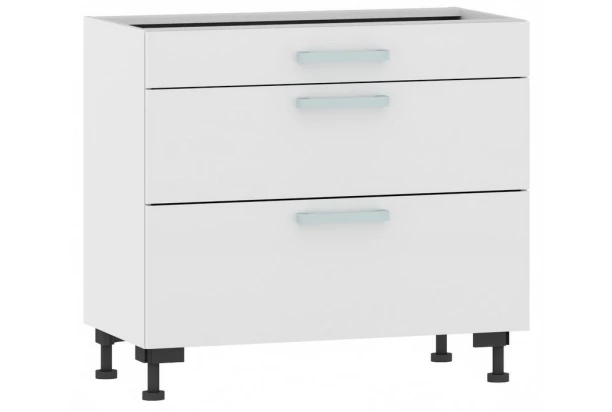 Dolná kuchynská zásuvková skrinka One ES903Z, biely lesk, šírka 90 cm