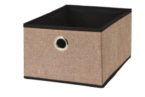 Úložný box 25x18x32 cm, béžový/hnedý