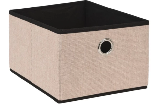 Úložný box 25x18x32 cm, béžový/hnedý