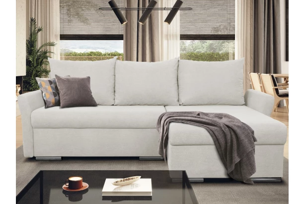 Rohová sedačka Dexter, krémová látka