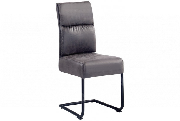 Jadálenská stolička Chelsea, tmavo šedá vintage látka