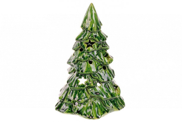 Vianočna dekorácia/svietnik Stromeček 20 cm, zelený