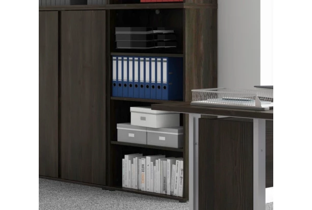 Regál Charles 60 cm/120 cm, dub čoko