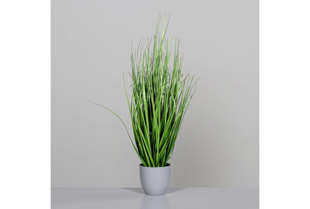 Umelá rastlina v kvetináči Tráva 80 cm, zelená