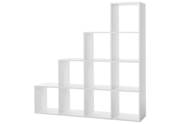 Regál s 10 priehradkami Udine, biely