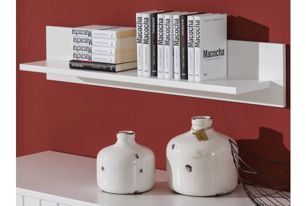 Nástenná polica Atik 107,5 cm, biela