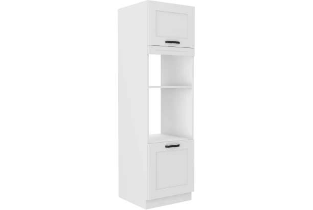Skriňa pre vstavanú rúru  a mikrovlnnú rúru Luna, 60 cm, biela