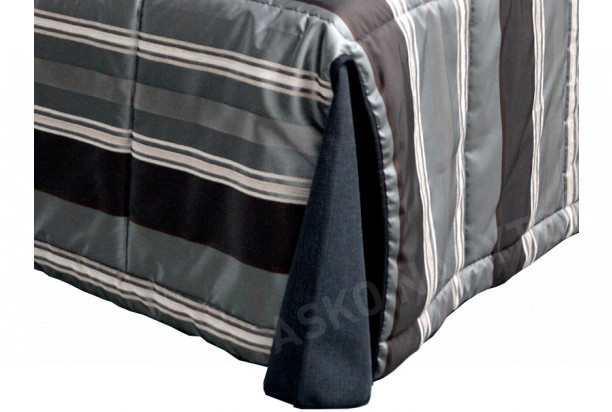 Prikrývka na posteľ Virginia PRE 19, čierno-šedé prúžky