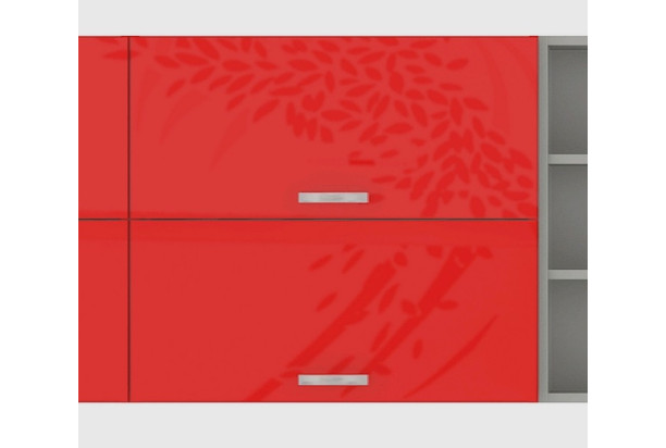 Horná kuchynská skrinka Rose 80GU, 80 cm, červený lesk