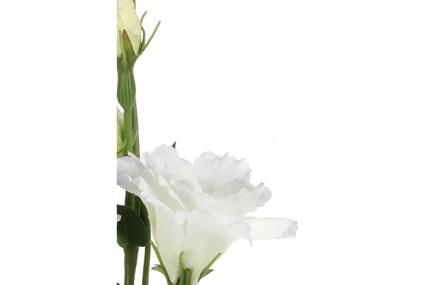 Umelý kvet Eustoma 80 cm, biela
