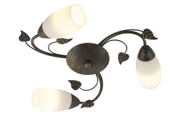 Stropné osvetlenie Venezia 47 cm, hrdzavá farba, 3 svietidlá