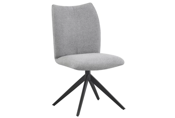 Otočná jedálenská stolička Kassandra, holubia šedá tkanina