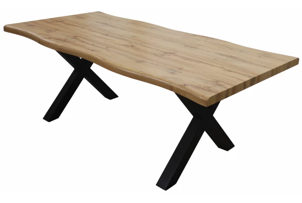 Jedálenský stôl v zaoblenom tvare Mikkel 200x100 cm, divoký dub