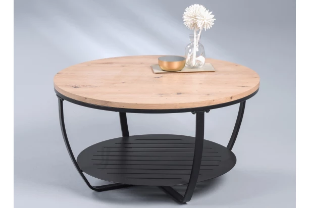 Okrúhly konferenčný stolík Palermo 80 cm, dub artisan