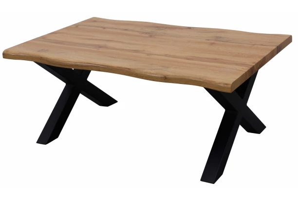 Konferenčný stolík v zaoblenom tvare Mikkel, divoký dub