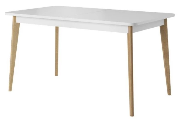 Rozkladací jedálenský stôl Nordi 140x80 cm, dub/biely