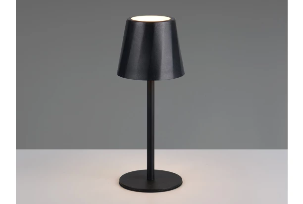 Nabíjacia LED stolná lampa Diaz, čierna