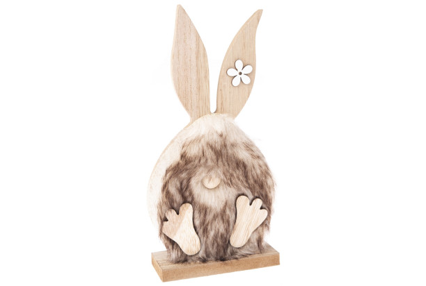 Veľkonočná dekorácia Zajačik s hnedým kožúškom
