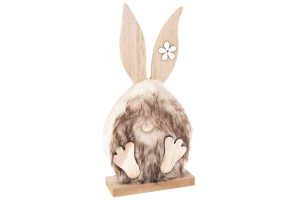 Veľkonočná dekorácia Zajačik s hnedým kožúškom