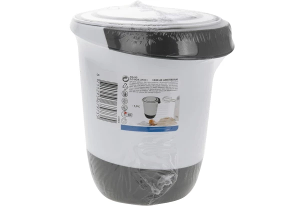 Misa s vekom na šľahanie 1,5 l, čierna/biela