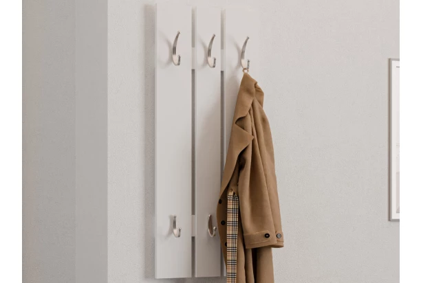 Šatníkový panel na stenu Panelo, biely