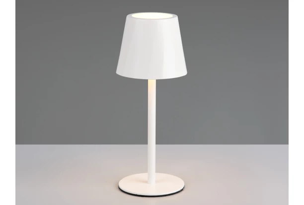 Nabíjacia LED stolná lampička Diaz, biela