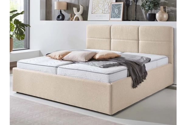 Posteľ Domango 180x200 cm, béžová látka