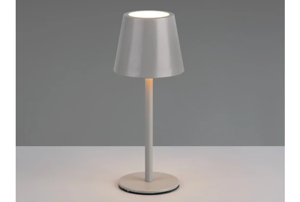 Nabíjacia LED stolná lampička Diaz, šedá