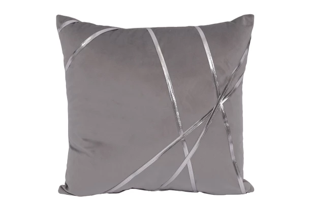Dekoračný vankúš Vanessa 45x45 cm, striebornými s pruhmi