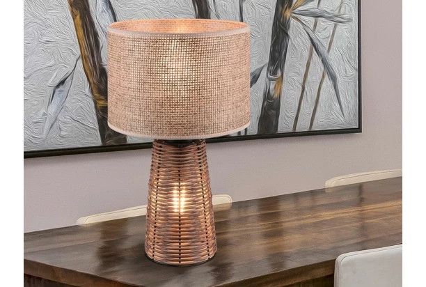 Stolná lampa Straw 40 cm, hnedý ratan