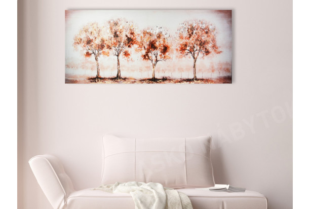 Obraz na plátne Stromy v rade, 150x50 cm