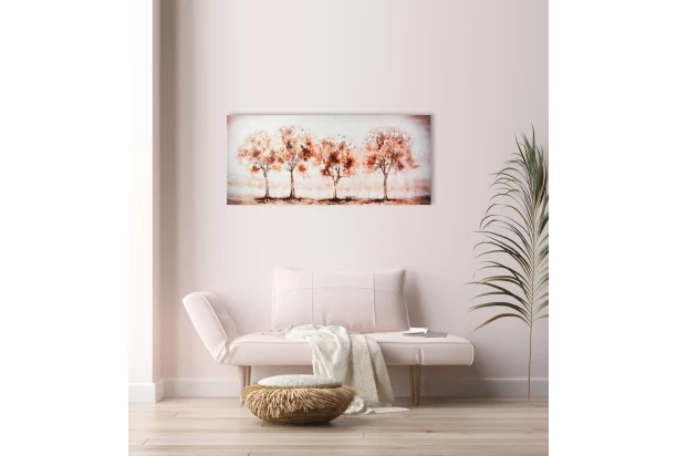 Obraz na plátne Stromy v rade, 150x50 cm