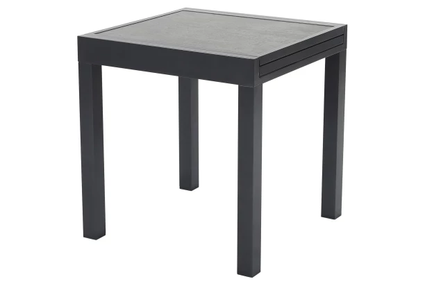Rozkladací záhradný stôl Tony 72x72 cm, antracit/imitácia betónu