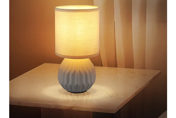 Stolná lampa Sylas, šedá