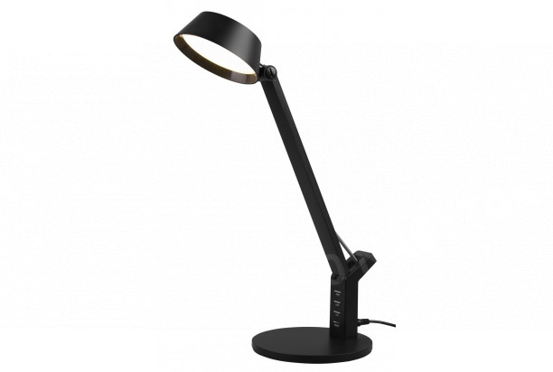 Stolná LED lampa Ava 40 cm, čierna, USB