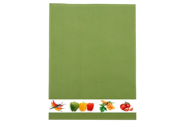 Vaflová kuchynská utierka 50x70 cm, zelenina, machovo zelená