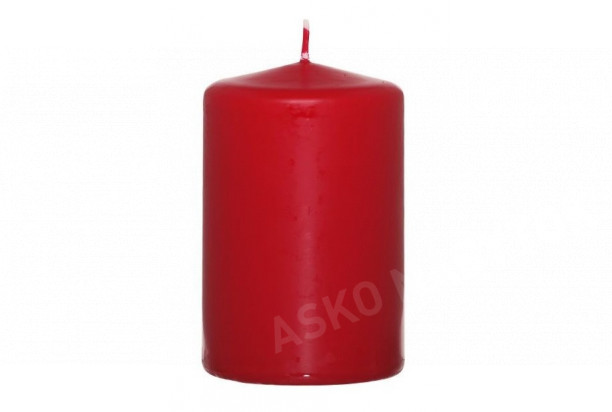 Valcová sviečka červená, 10 cm