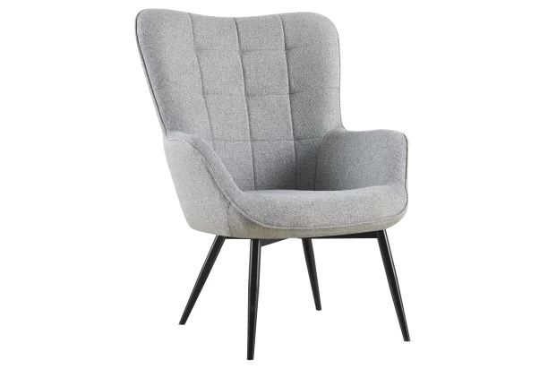 Kreslo Hannah, svetlo šedá tkanina