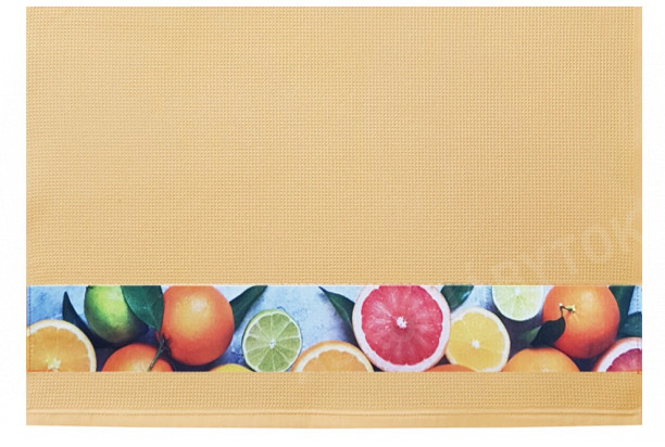 Vaflová kuchynská utierka 50x70 cm, citrusy, žltá
