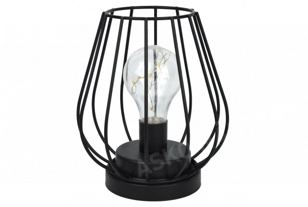Stoloná LED lampa 15 cm, čierny kov