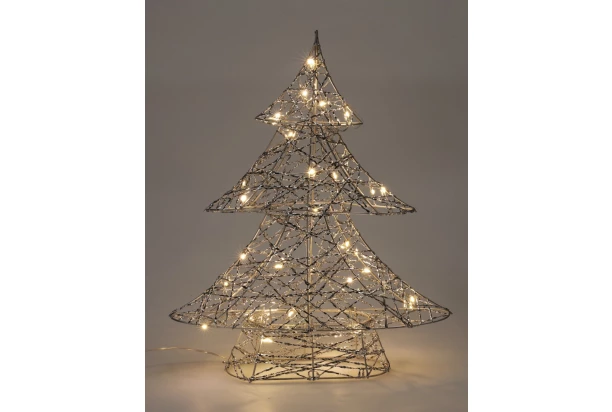 Vianočná dekorácia LED Stromček 47 cm, kov