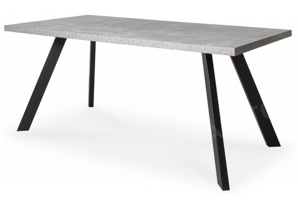 jedálenský stôl Marburg 160x90 cm, šedý beton/antracit