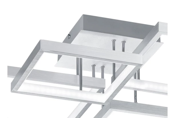 Stropné LED osvetlenie Sorrento 52x16 cm, brúsený hliník