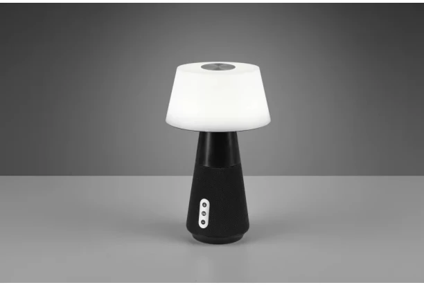 Stolová LED lampa DJ 28 cm, bluetooth, antracitová/biela