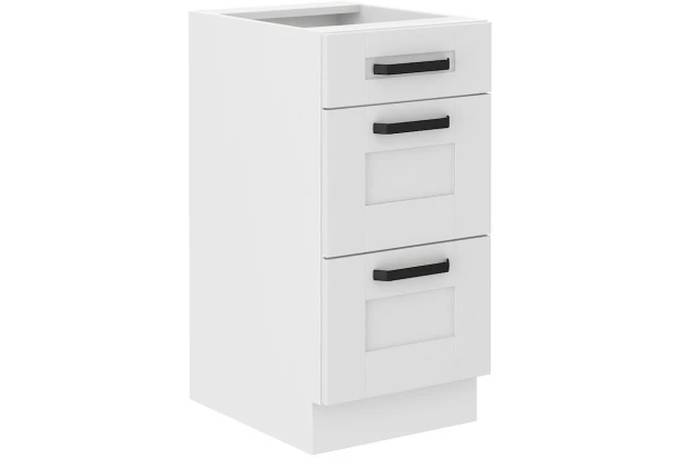 Dolná zásuvková kuchynská skrinka Luna, 40 cm, biela